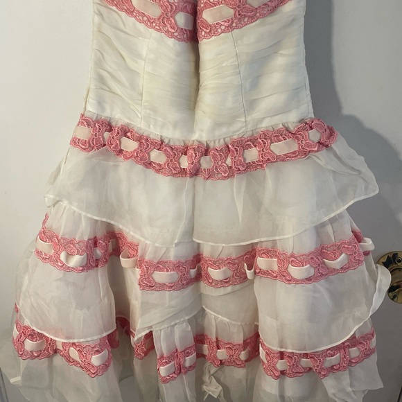 Vintage Betsey Johnson Evening Dress with Pink Trim - Picture 3 of 4